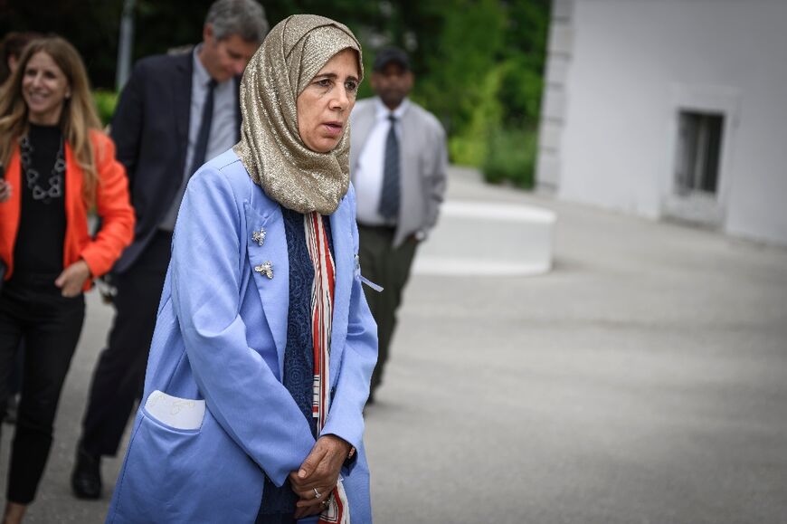 Hisham Al-Sayed's mother Manal Al-Sayed visited the International Committee of the Red Cross headquarters in Geneva