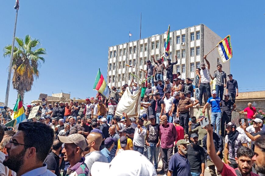 Hundreds take to the streets of the Syrian city of Sweida in what a monitoring group described as the largest in days of protests since the government ended fuel subsidies last week