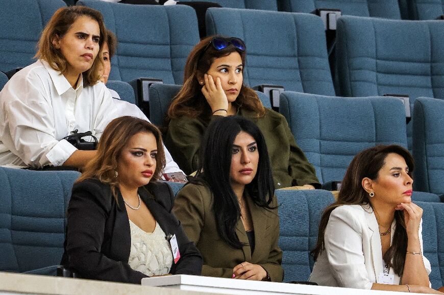Kuwaiti women attend a parliamentary session at the National Assembly on August 1