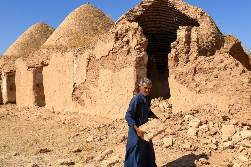 The traditional mud houses have been built for thousands of years but risk disappearing as 12 years of war have emptied villages and left the homes crumbling