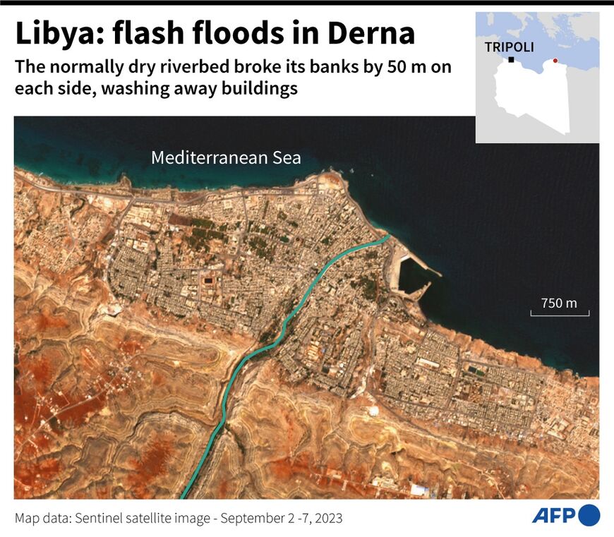 Libya: flash floods in Derna
