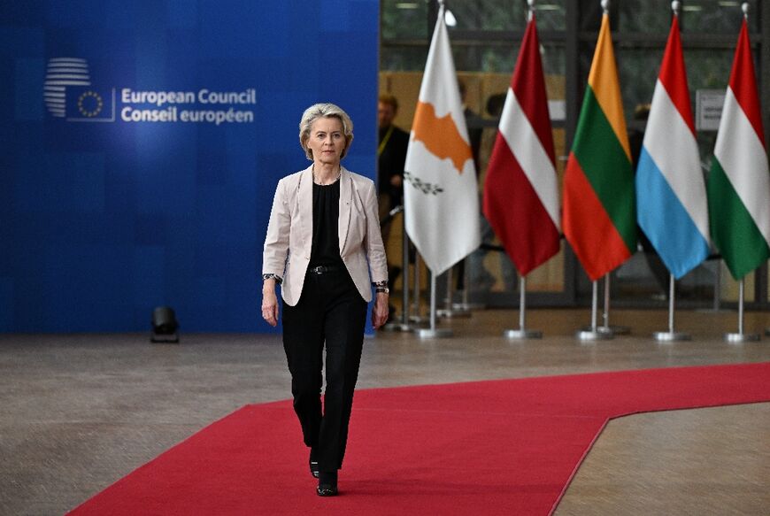 Ursula von der Leyen said there is "no contradiction between showing solidarity to Israel and, of course, acting on the need of humanitarian aid for the people of Gaza"