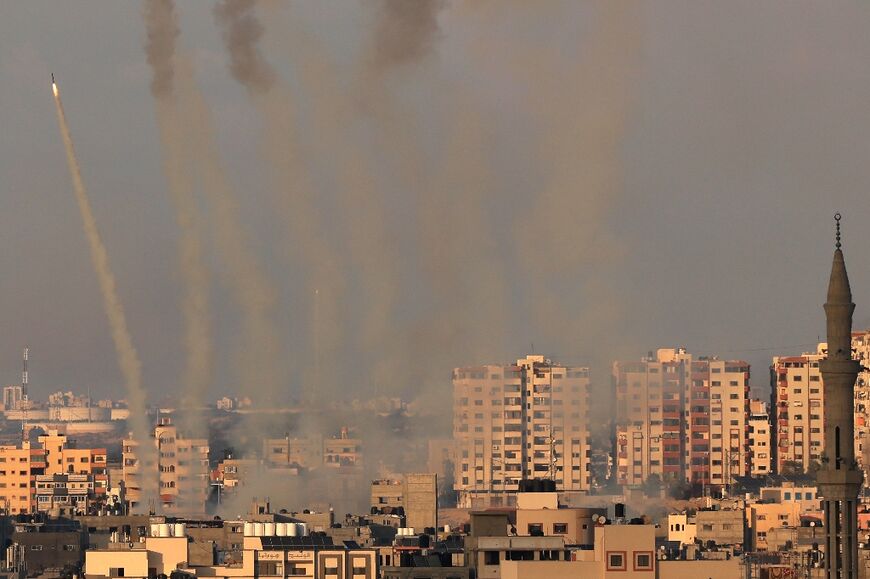 A salvo of rockets were fired by Palestinian militants from Gaza towards Israel days after launching a surprise attack