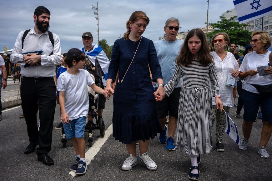 Demonstrators chanted slogans and called for Israel to defend itself against attacks