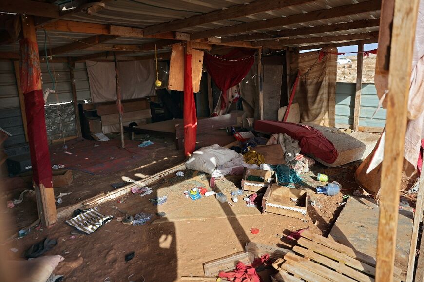 When AFP visited the Bedouin village of Wadi al-Seeq, correspondents saw ransacked homes with wardrobes emptied, children's beds broken, curtains torn and papers, sandals and toys scattered across the floor 