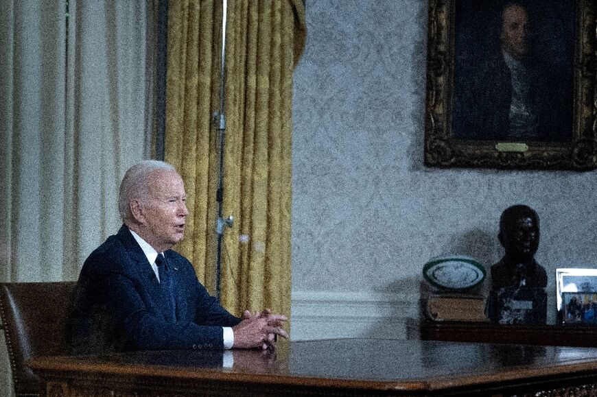 The speech was only the second that Biden has given from the Oval Office