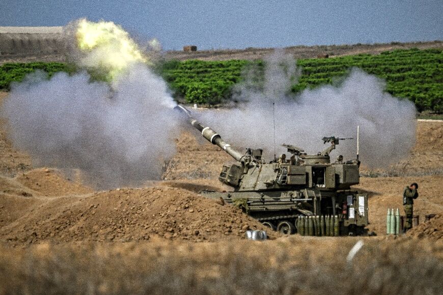 Israeli artillery units fire towards the Gaza have pounded the heavily populated enclave since Saturday