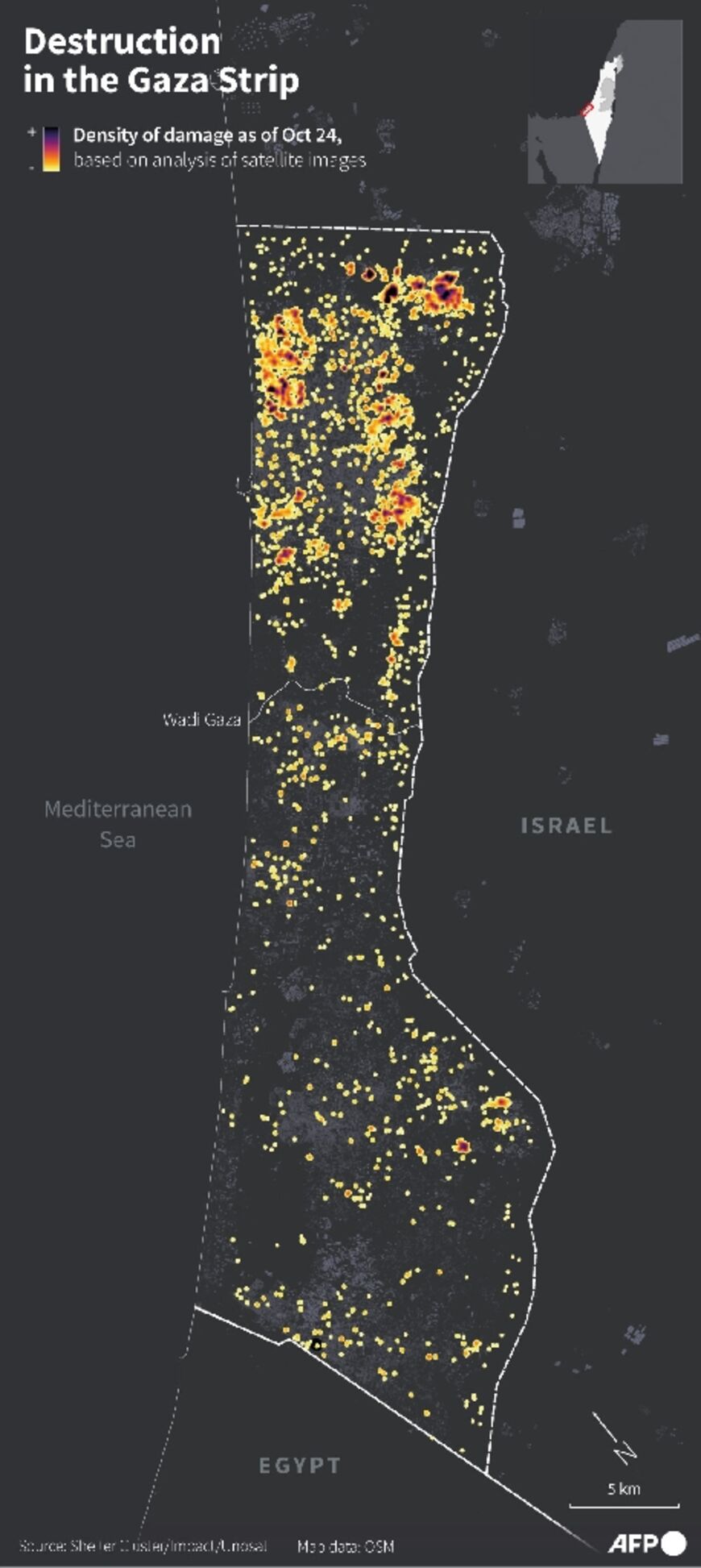 Destruction in the Gaza Strip 