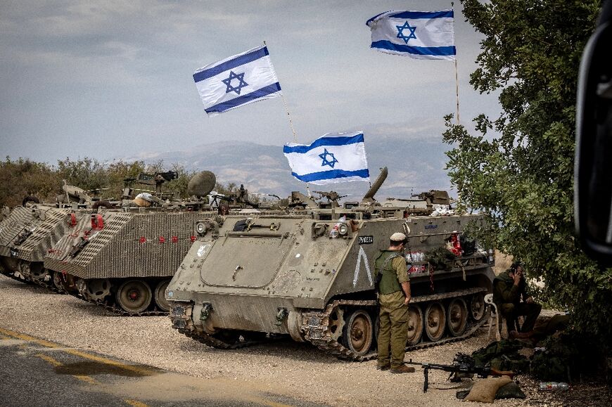 Israeli armour deployed to the border with Lebanon, 30 October, 2023