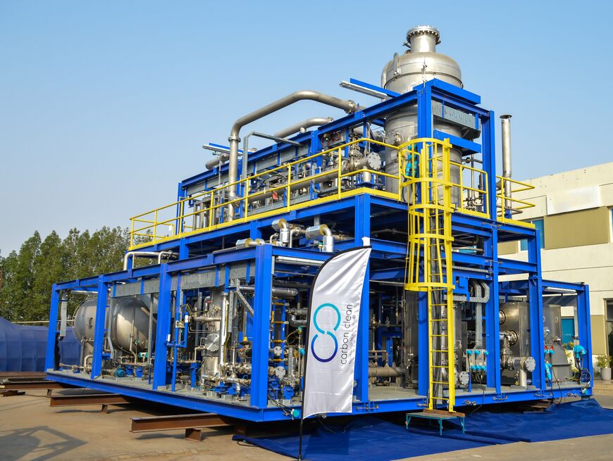 Carbon Clean’s 10 tonnes per day (TPD) CycloneCC industrial unit.