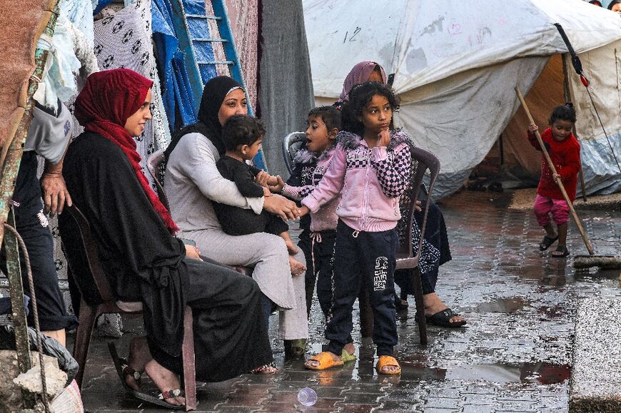 On Tuesday, displaced people in the south of the Gaza Strip woke up to yet another scourge, rain