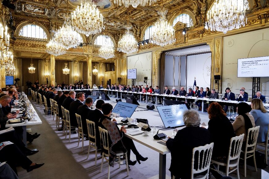 Representatives from states, international organisations, businesses, development banks and NGOs attended the conference at the Elysee Palace in Paris