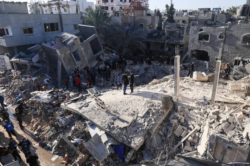 The aftermath of Israeli bombing in Rafah, the southern Gaza Strip 