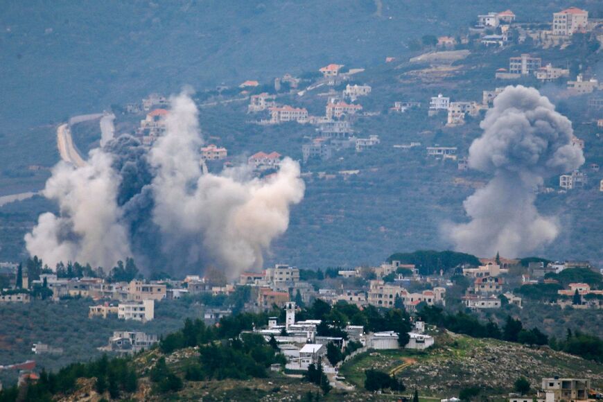 Smoke billows after Israeli bombardment over Lebanon's southern town of Kfar Kila -- Israeli forces and Lebanon's Hezbollah militants have regularly exchanged cross-border fire