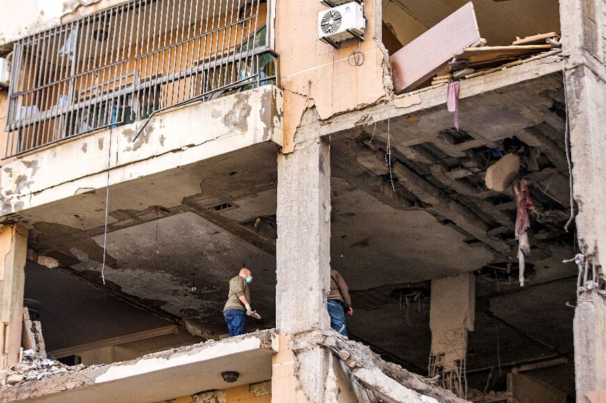 The Beirut building that was hit in Tuesday's strike