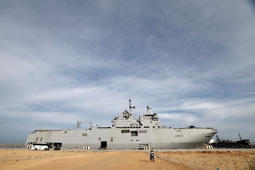 French warship Dixmude is serving as a hospital to treat wounded Palestinians
