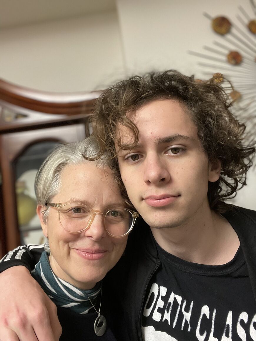 Hisham Awartani and his mother Elizabeth Price