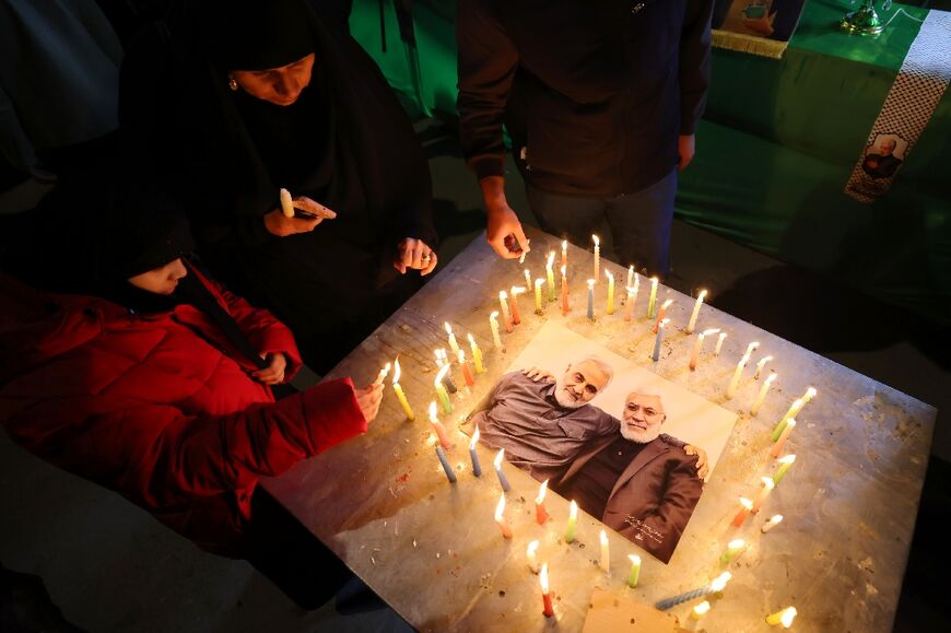 Soleimani remain a revered figure in Iran and among its supporters around the Middle East. Here Iraqis hold a candlelit vigil to mark the fourth anniversary of the general's killing
