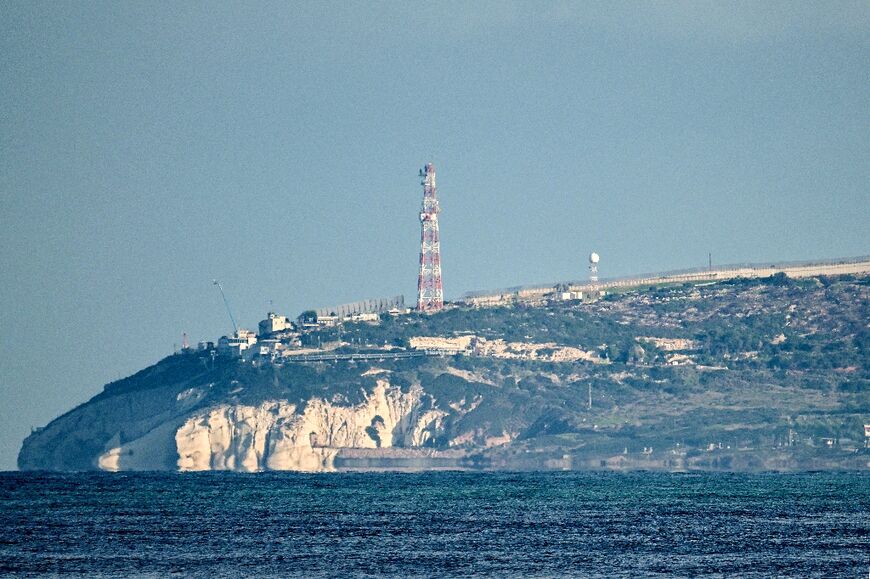 The Rosh HaNikra observation point along Israel's border with southern Lebanon