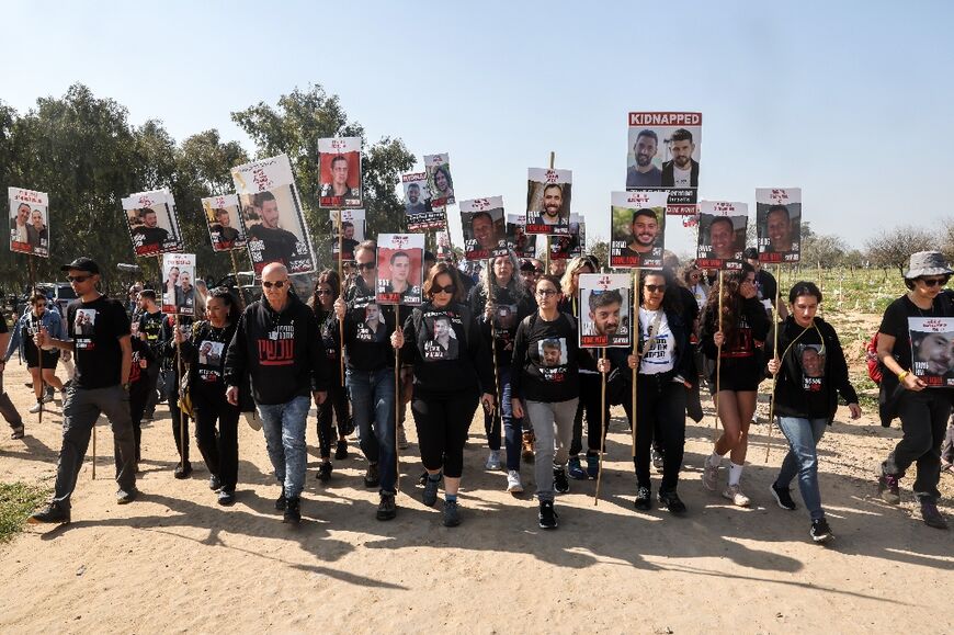 Relatives and supporters of Israeli captives held in Gaza since the October 7 attack start of a four-day march to Jerusalem
