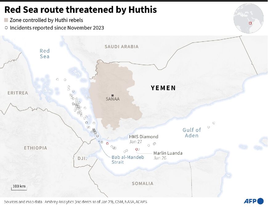 Red Sea route threatened by Huthi rebels