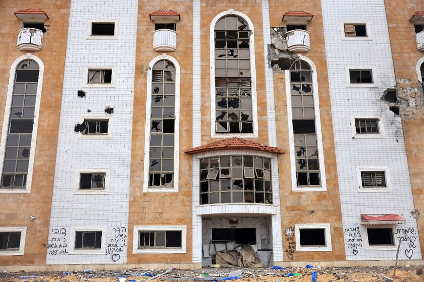 Al-Khair hospital in Khan Yunis damaged amid ongoing battles between Israel and the militant group Hamas.