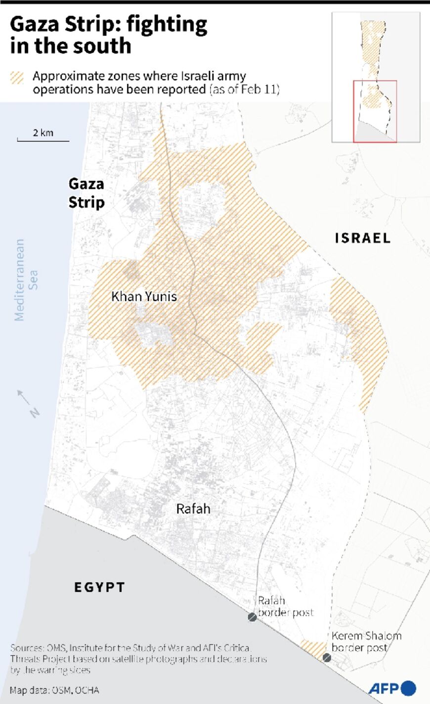Gaza Strip: fighting in the south