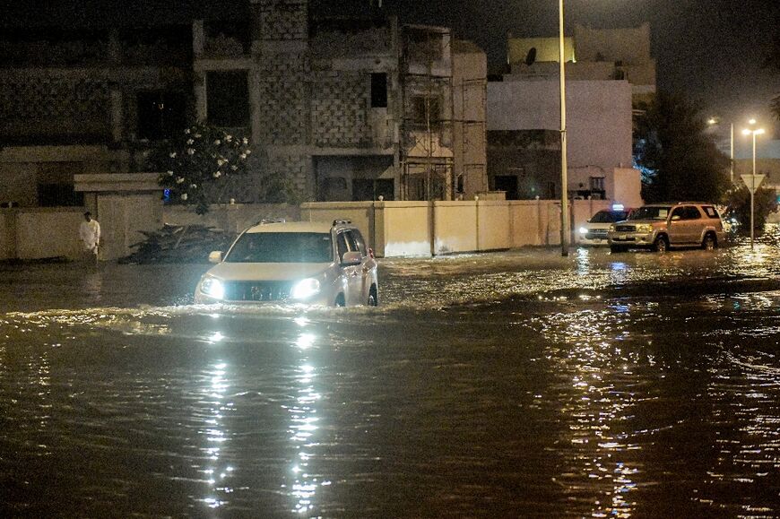 Roads were flooded around Bahrain