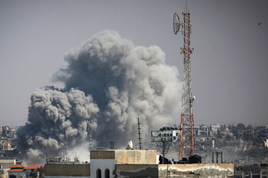 As truce negotiations were underway in Cairo, strikes again pounded southern Gaza's Rafah