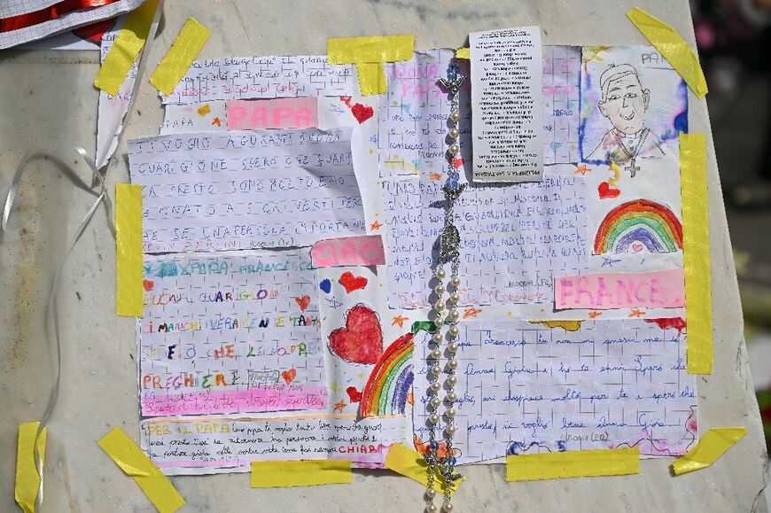 Children in hospital in Rome sent Francis messages and advice, such as 'Get a PlayStation'