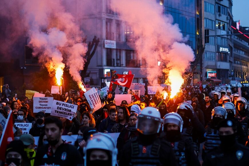 Turkey's President Recep Tayyip Erdogan has denounced the protests as "street terror"