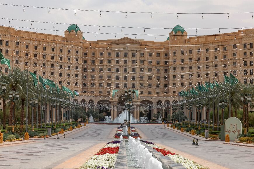The Ritz-Carlton in Riyadh where talks are underway with US mediation to try to reach a ceasefire in the Russia Ukraine war