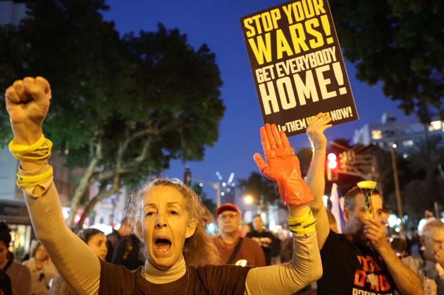 Israelis rally in Tel Aviv to pressure their government to end the war and secure the release of hostages