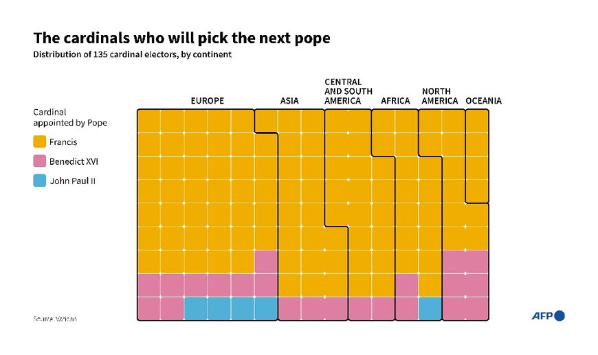 The cardinals who will pick the next pope