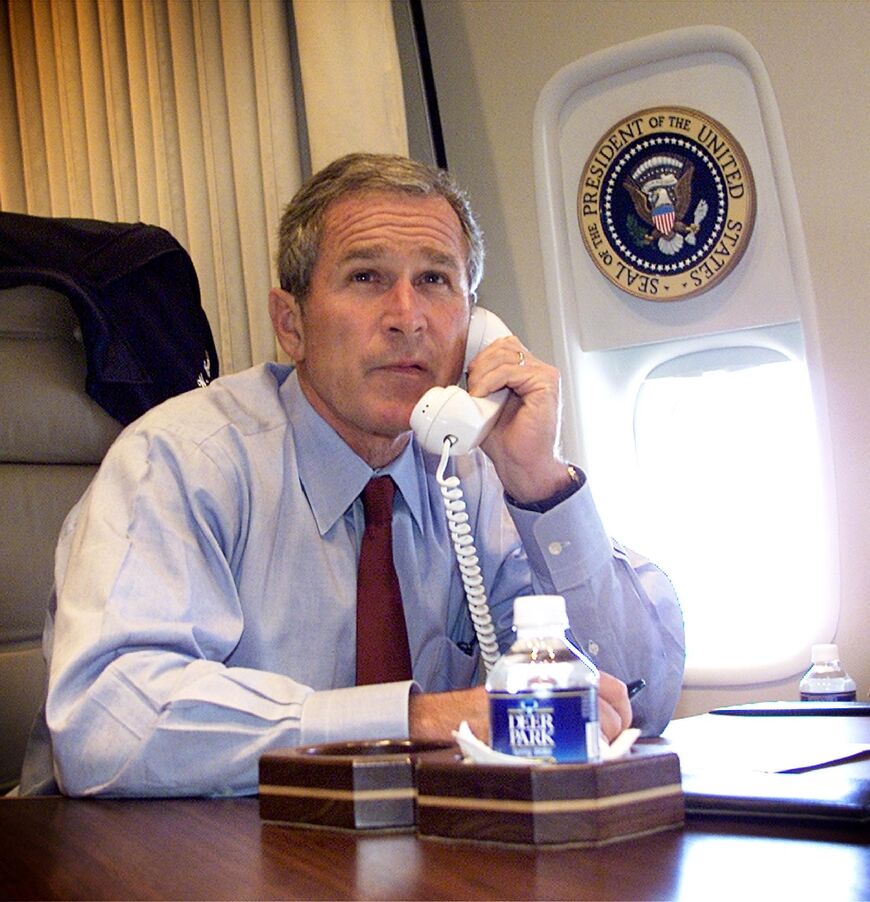 US President George W. Bush spent much of 9/11 on board Air Force One