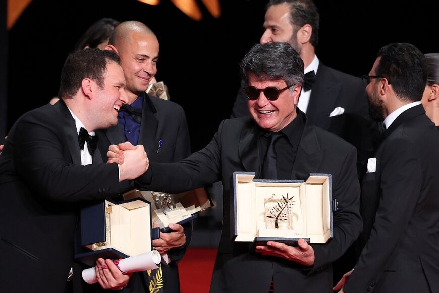 Hasan Hadi (left) shared the stage in Cannes with Palmee d'Or winner Jafar Panahi