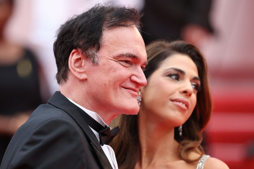 US film director Quentin Tarantino and his wife Israeli singer Daniella Pick arrive for the opening film 'Leave One Day'