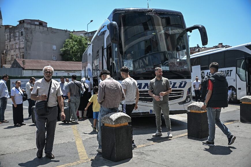 Some Iranians are also trying to get back home to be with family during the crisis, with dozens of packed buses leaving Istanbul for the border every day