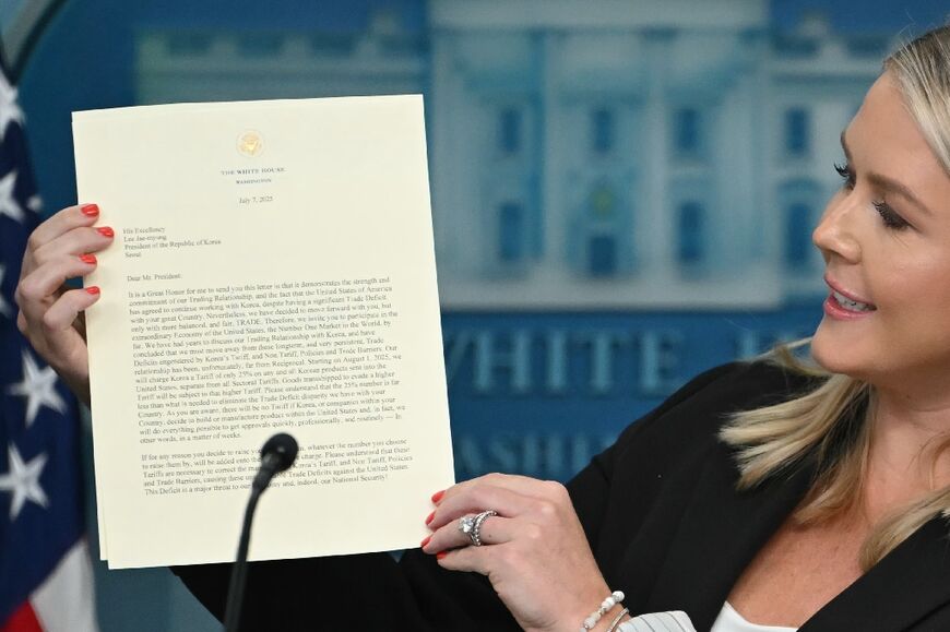 US President Donald Trump issued letters to over a dozen trading partners, including Japan and South Korea, informing them of higher tariff rates