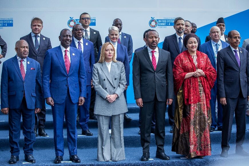 Kenya's William Ruto, Italy's Giorgia Meloni and Ethiopia's Abiy Ahmed were among the dignitaries in attendance
