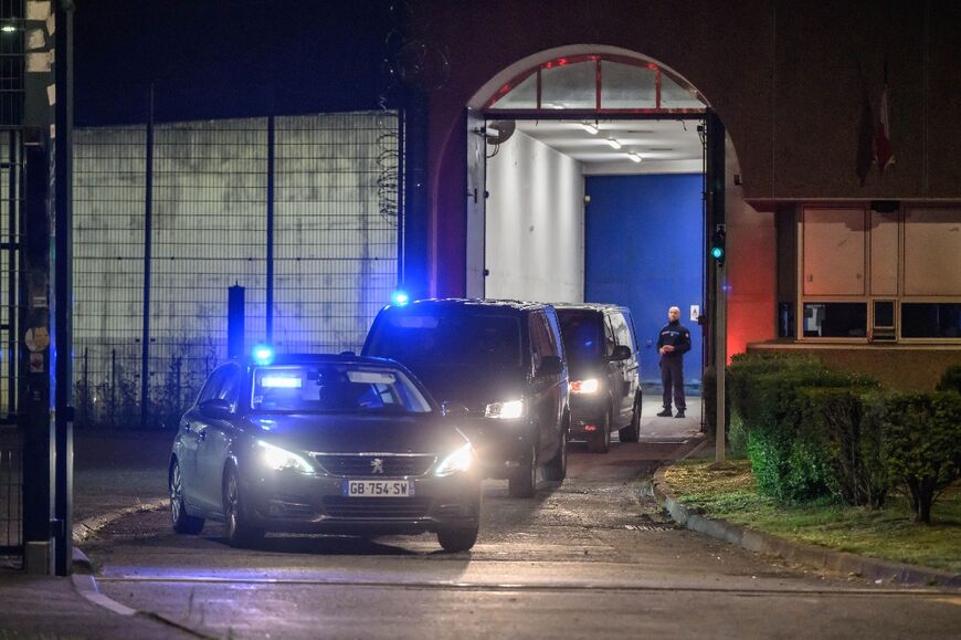 A convoy of vehicles left the Lannemezan detention centre in the early morning on the day Abdhallah was scheduled for release
