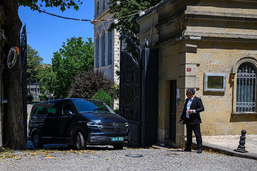 European diplomats were seen leaving the Iranian consulate after several hours inside