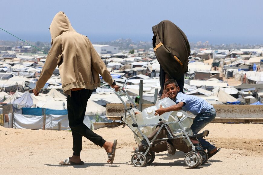 The lack of water comes on top of mass displacement and severe food shortages for Gaza's more than two million people 