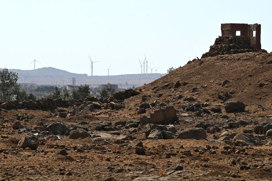 This Syrian army base in the city of Madinat al-Salam was destroyed during Israeli bombardment