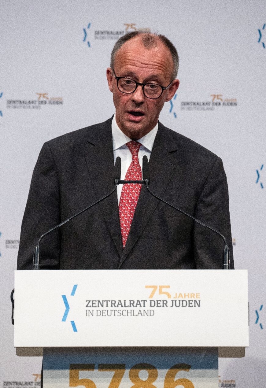 German Chancellor Friedrich Merz attends a recent event at the Central Council of Jews in Germany
