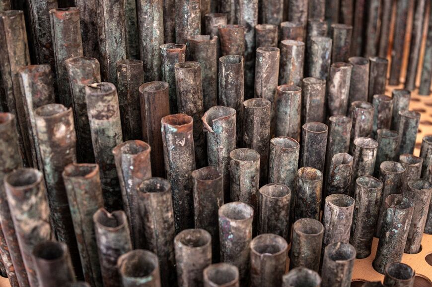 While the oldest organs studied by historians are from the 15th century, this one was built in the 11th century in France before being transported to Bethlehem by Crusaders in the 12th century