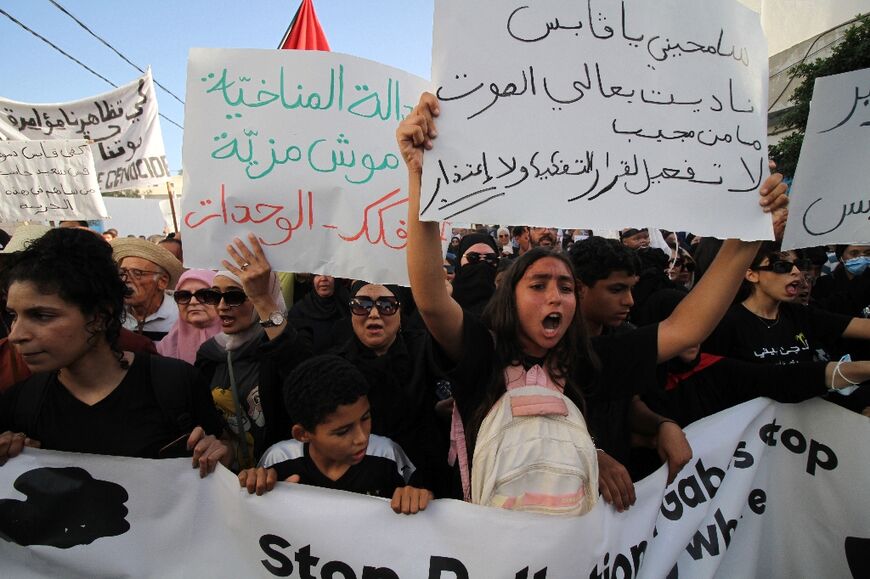 Residents have demonstrated in recent weeks over the Gabes factory 