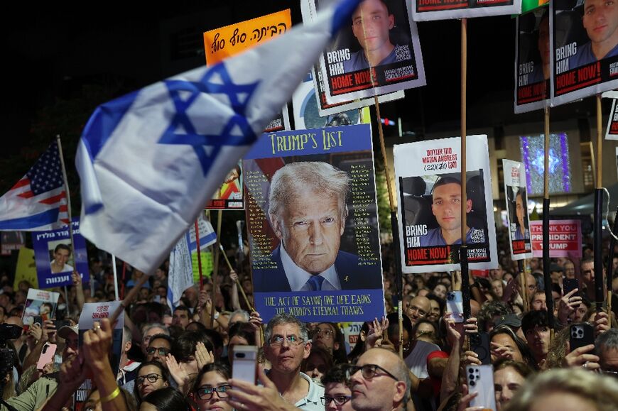 Crowds gathered in Tel Aviv to cheer for what they hope is the imminent release of Israeli hostages held in Gaza and chanted praise of US President Donald Trump, tahnking him for his peace plan
