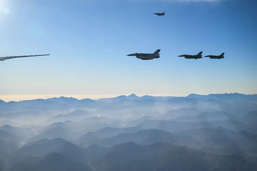 Egyptian fighter jets escorted the Air Force One as US Donald Trump headed to Sharm el-Sheikh for a summit with world and regional leaders