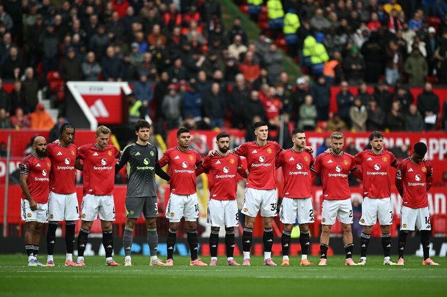 Manchester United held a minute's silence for victims of Thursday's synagogue attack